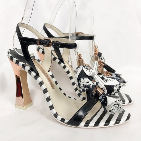 Sophia Webster Shoes - Sophia Webster Layla Striped Tassel Heeled Sandals